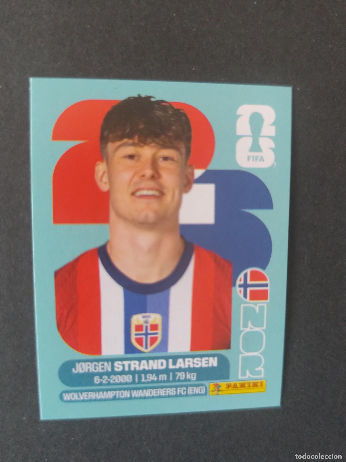 Fu&szlig;ball-Sticker: NOR18 J&Oslash;RGEN STRAND LARSEN 18 NORUEGA MUNDIAL FIFA WORLD CUP 2026 STICKER PANINI SIN PEGAR