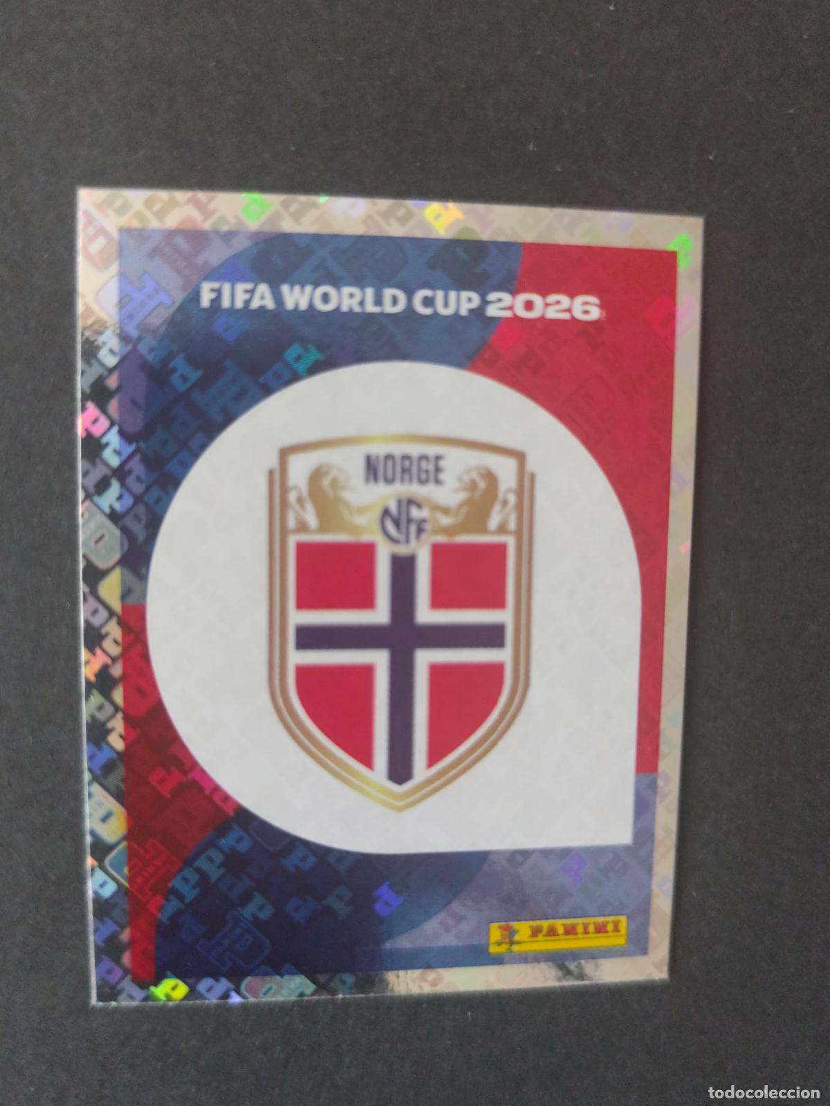 Fu&szlig;ball-Sticker: NOR1 EMBLEM ESCUDO 1 NORUEGA MUNDIAL FIFA WORLD CUP 2026 STICKER PANINI SIN PEGAR