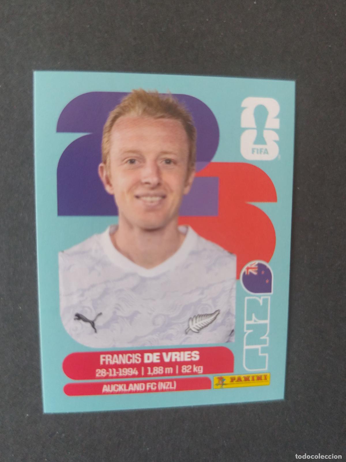 Fu&szlig;ball-Sticker: NZL8 FRANCIS DE VRIES 8 NUEVA ZELANDA MUNDIAL FIFA WORLD CUP 2026 STICKER PANINI SIN PEGAR