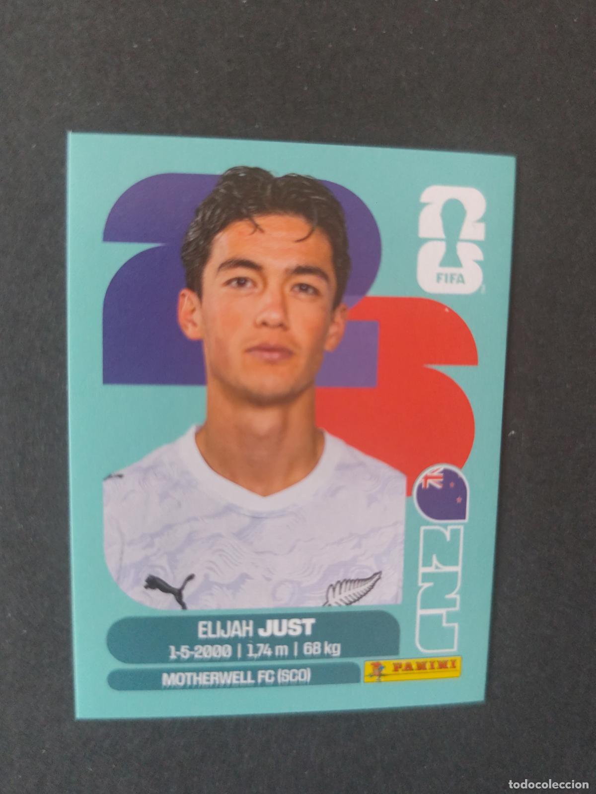 Football Stickers: NZL18 ELIJAH JUST 18 NUEVA ZELANDA MUNDIAL FIFA WORLD CUP 2026 STICKER PANINI SIN PEGAR