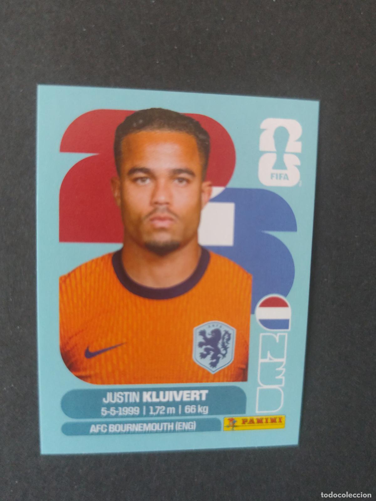 Cartes &agrave; collectionner de Football: NED16 JUSTIN KLUIVERT 16 PA&Iacute;SES BAJOS HOLANDA MUNDIAL FIFA WORLD CUP 2026 STICKER PANINI SIN PEGAR