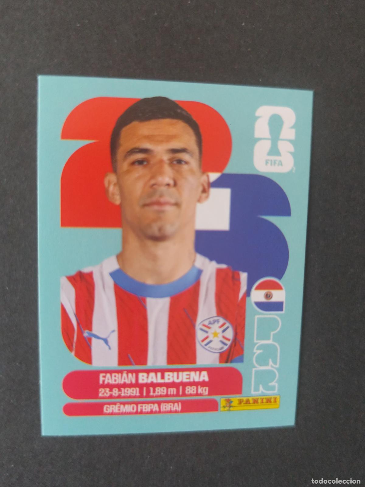 Figurine di Calcio: PAR5 FABI&Aacute;N BALBUENA 5 PARAGUAY MUNDIAL FIFA WORLD CUP 2026 STICKER PANINI SIN PEGAR