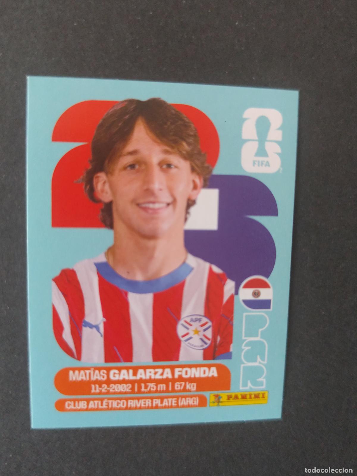 Figurine di Calcio: PAR14 MAT&Iacute;AS GALARZA FONDA 14 PARAGUAY MUNDIAL FIFA WORLD CUP 2026 STICKER PANINI SIN PEGAR