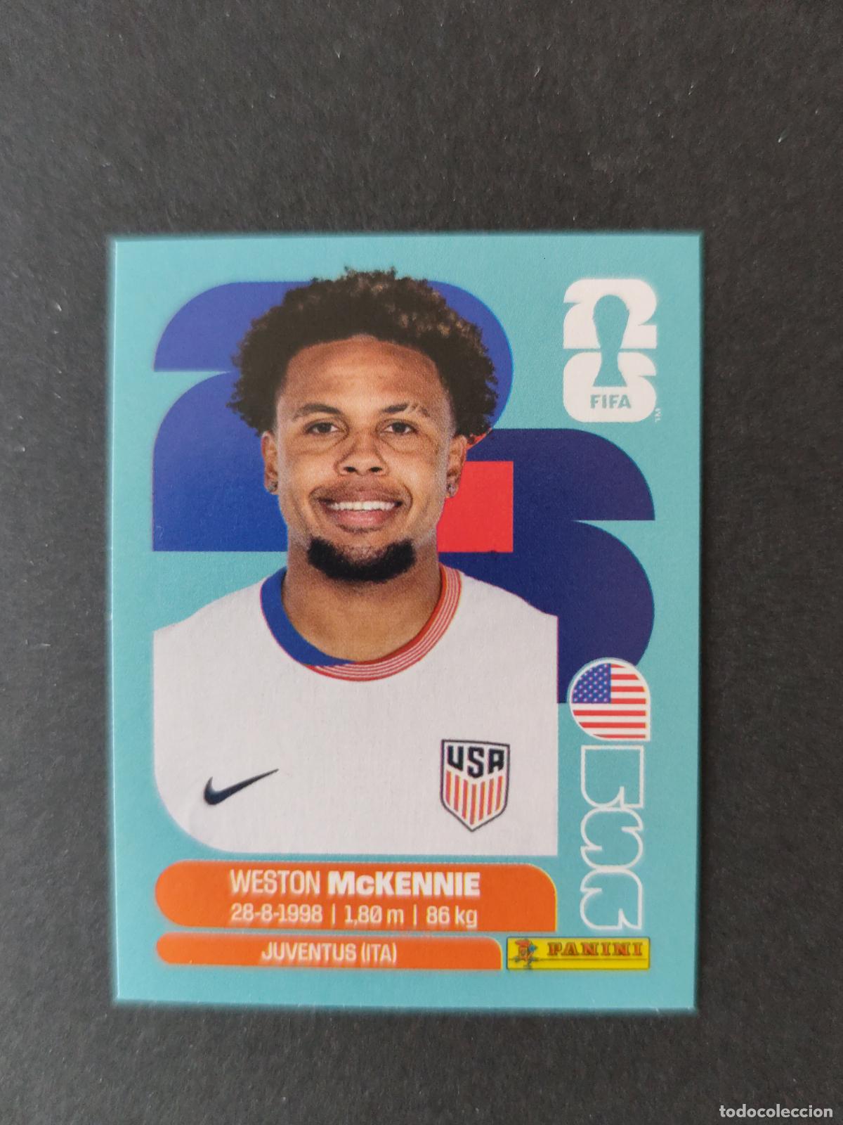 Cartes &agrave; collectionner de Football: USA10 WESTON MCKENNIE 10 ESTADOS UNIDOS USA MUNDIAL FIFA WORLD CUP 2026 STICKER PANINI SIN PEGAR
