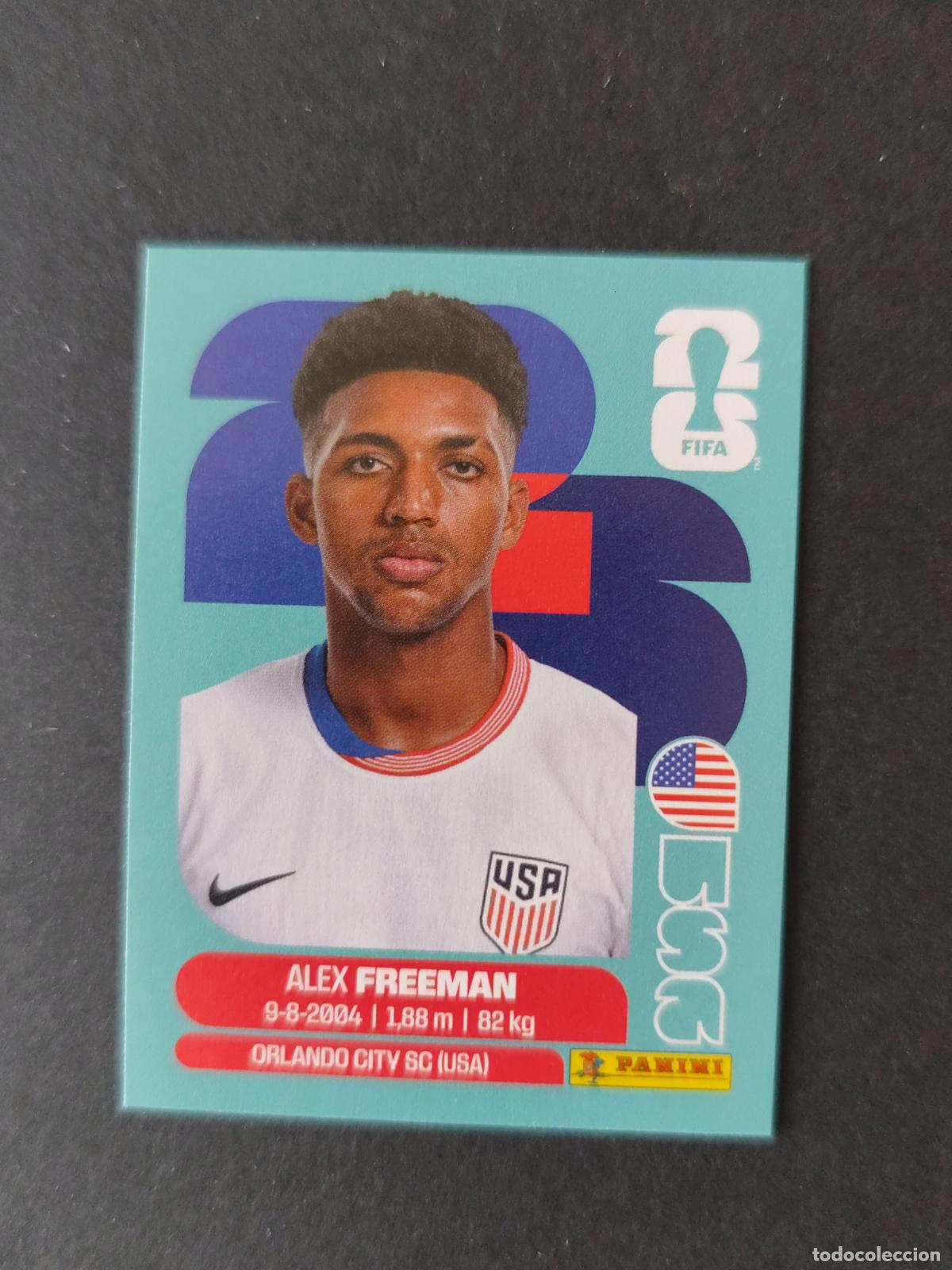 Cartes &agrave; collectionner de Football: USA6 ALEX FREEMAN 6 ESTADOS UNIDOS USA MUNDIAL FIFA WORLD CUP 2026 STICKER PANINI SIN PEGAR