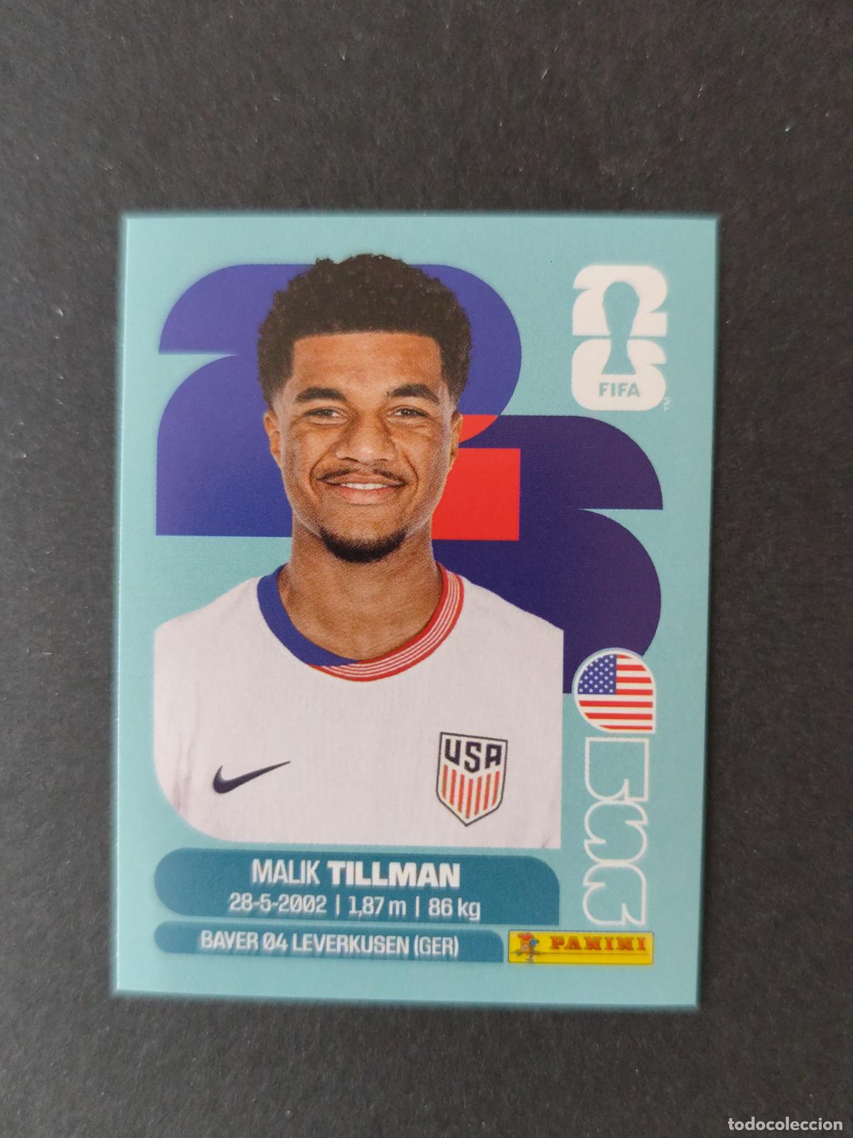 Cartes &agrave; collectionner de Football: USA15 MALIK TILLMAN 15 ESTADOS UNIDOS USA MUNDIAL FIFA WORLD CUP 2026 STICKER PANINI SIN PEGAR