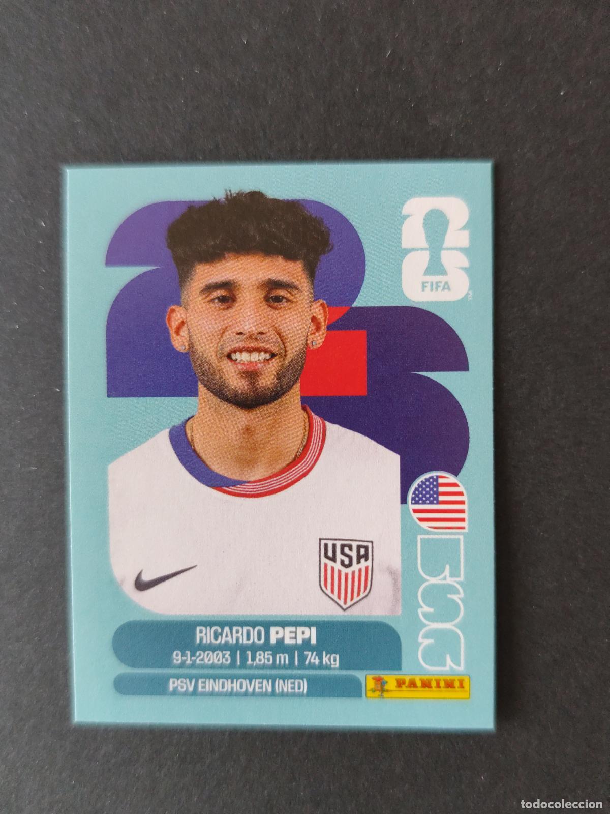 Cartes &agrave; collectionner de Football: USA18 RICARDO PEPI 18 ESTADOS UNIDOS USA MUNDIAL FIFA WORLD CUP 2026 STICKER PANINI SIN PEGAR