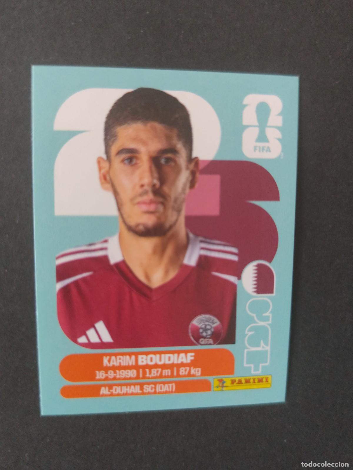 Cartes &agrave; collectionner de Football: QAT10 KARIM BOUDIAF 10 QATAR CATAR MUNDIAL FIFA WORLD CUP 2026 STICKER PANINI SIN PEGAR