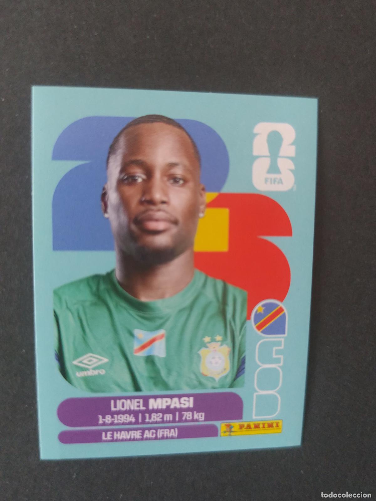 Cartes &agrave; collectionner de Football: COD2 LIONEL MPASI 2 CONGO MUNDIAL FIFA WORLD CUP 2026 STICKER PANINI SIN PEGAR