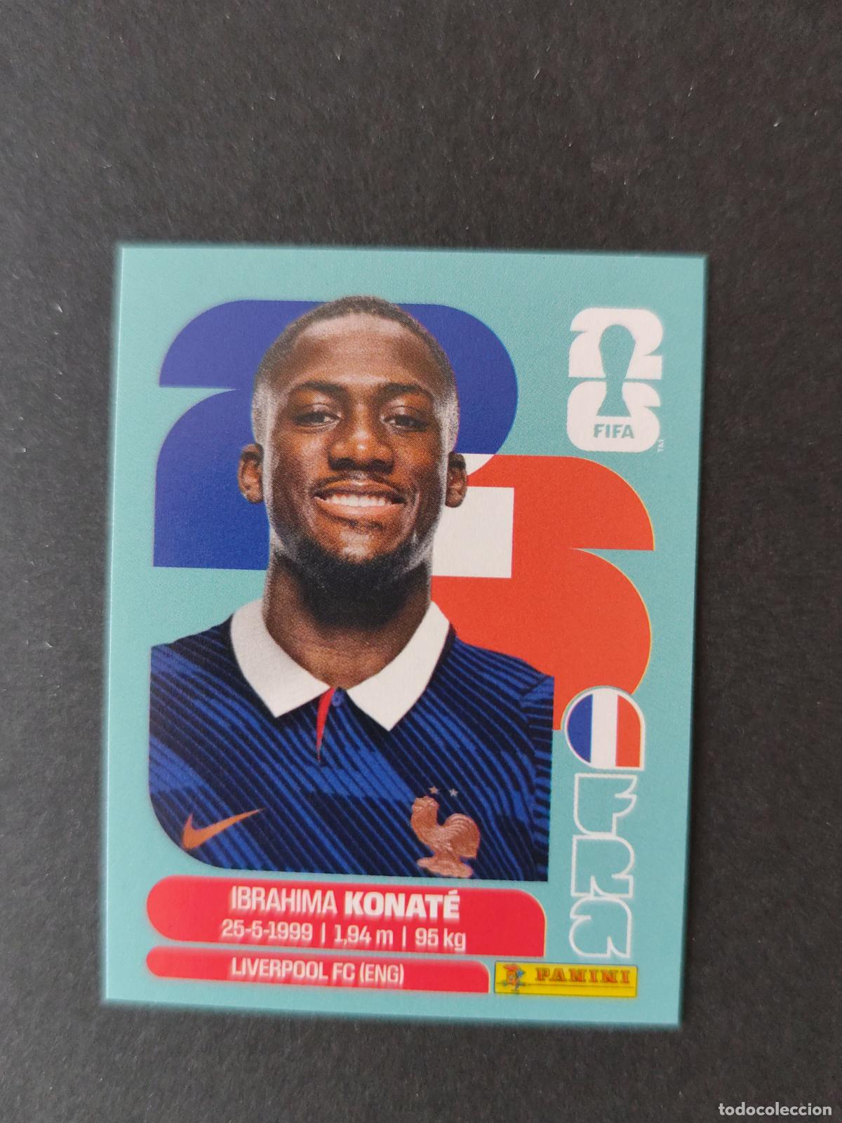 Cartes &agrave; collectionner de Football: FRA6 IBRAHIMA KONAT&Eacute; 6 FRANCIA MUNDIAL FIFA WORLD CUP 2026 STICKER PANINI SIN PEGAR