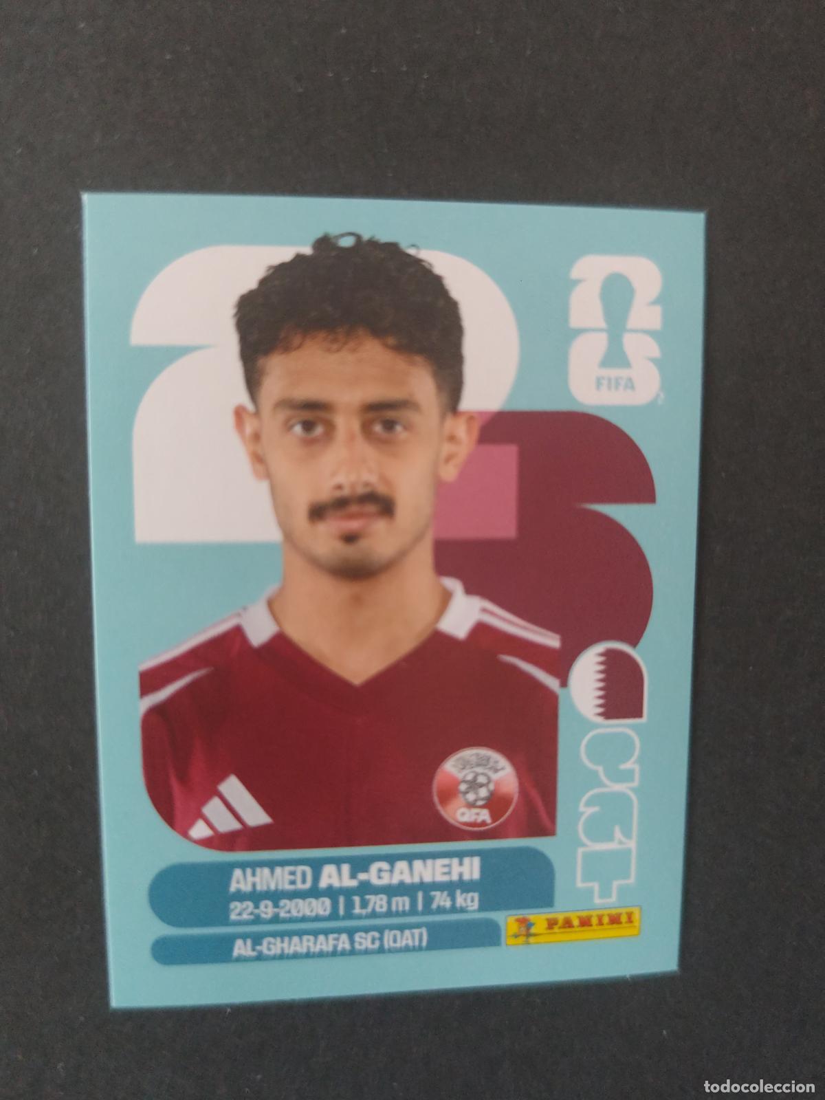 Cartes &agrave; collectionner de Football: QAT19 AHMED AL GANEHI 19 QATAR CATAR MUNDIAL FIFA WORLD CUP 2026 STICKER PANINI SIN PEGAR