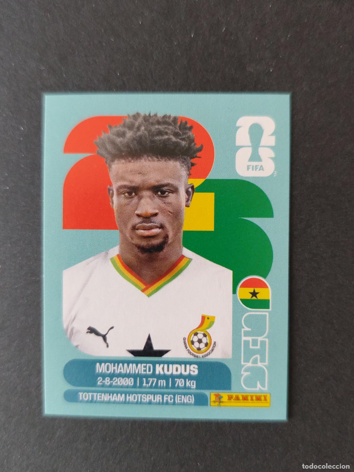 Cartes &agrave; collectionner de Football: GHA14 MOHAMMED KUDUS 14 GHANA MUNDIAL FIFA WORLD CUP 2026 STICKER PANINI SIN PEGAR
