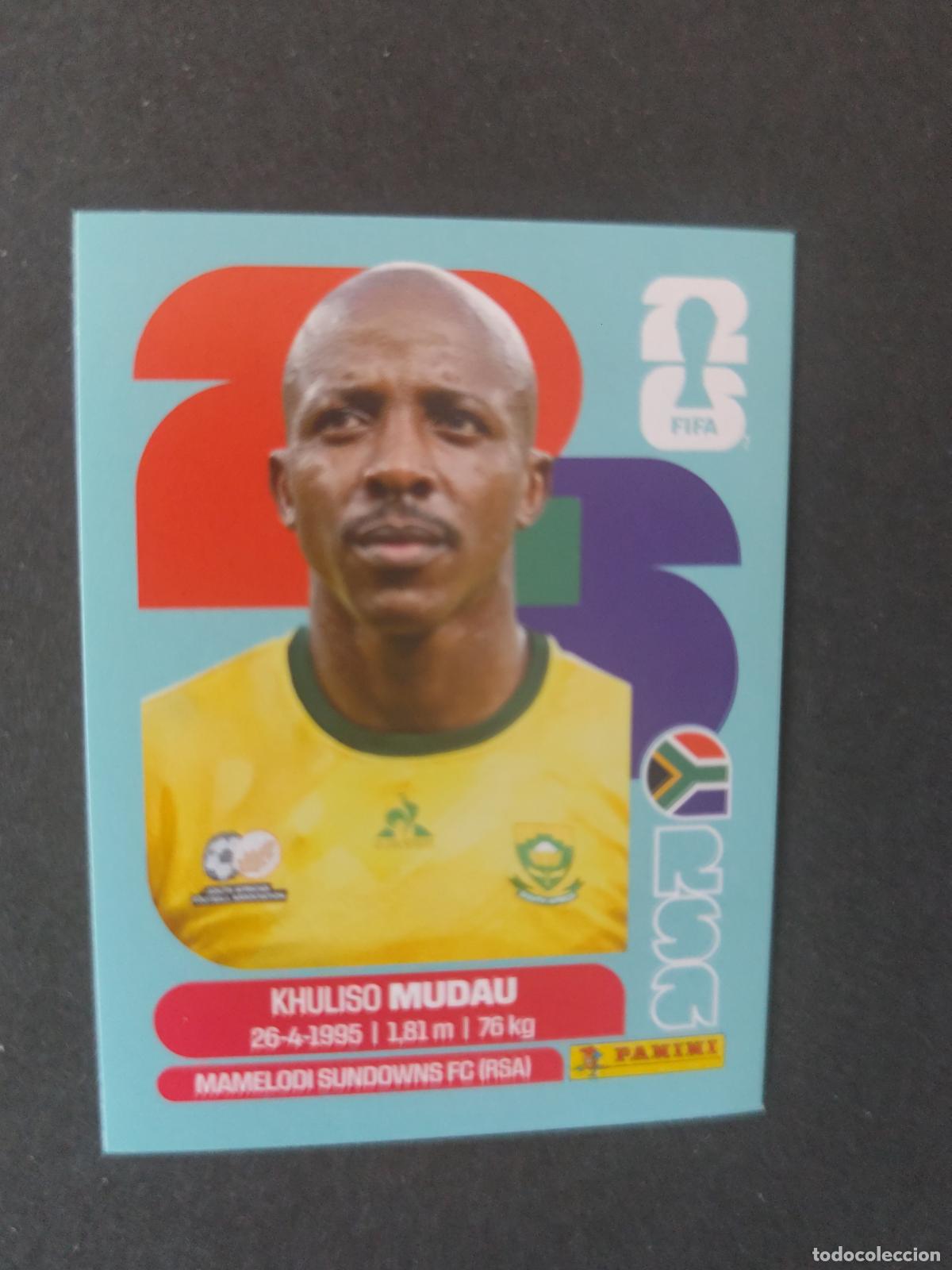 Cartes &agrave; collectionner de Football: RSA9 KHULISO MUDAU 9 SUD&Aacute;FRICA MUNDIAL FIFA WORLD CUP 2026 STICKER PANINI SIN PEGAR