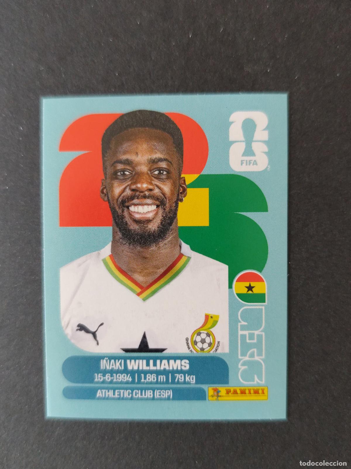 Cartes &agrave; collectionner de Football: GHA15 I&Ntilde;AKI WILLIAMS 15 GHANA MUNDIAL FIFA WORLD CUP 2026 STICKER PANINI SIN PEGAR
