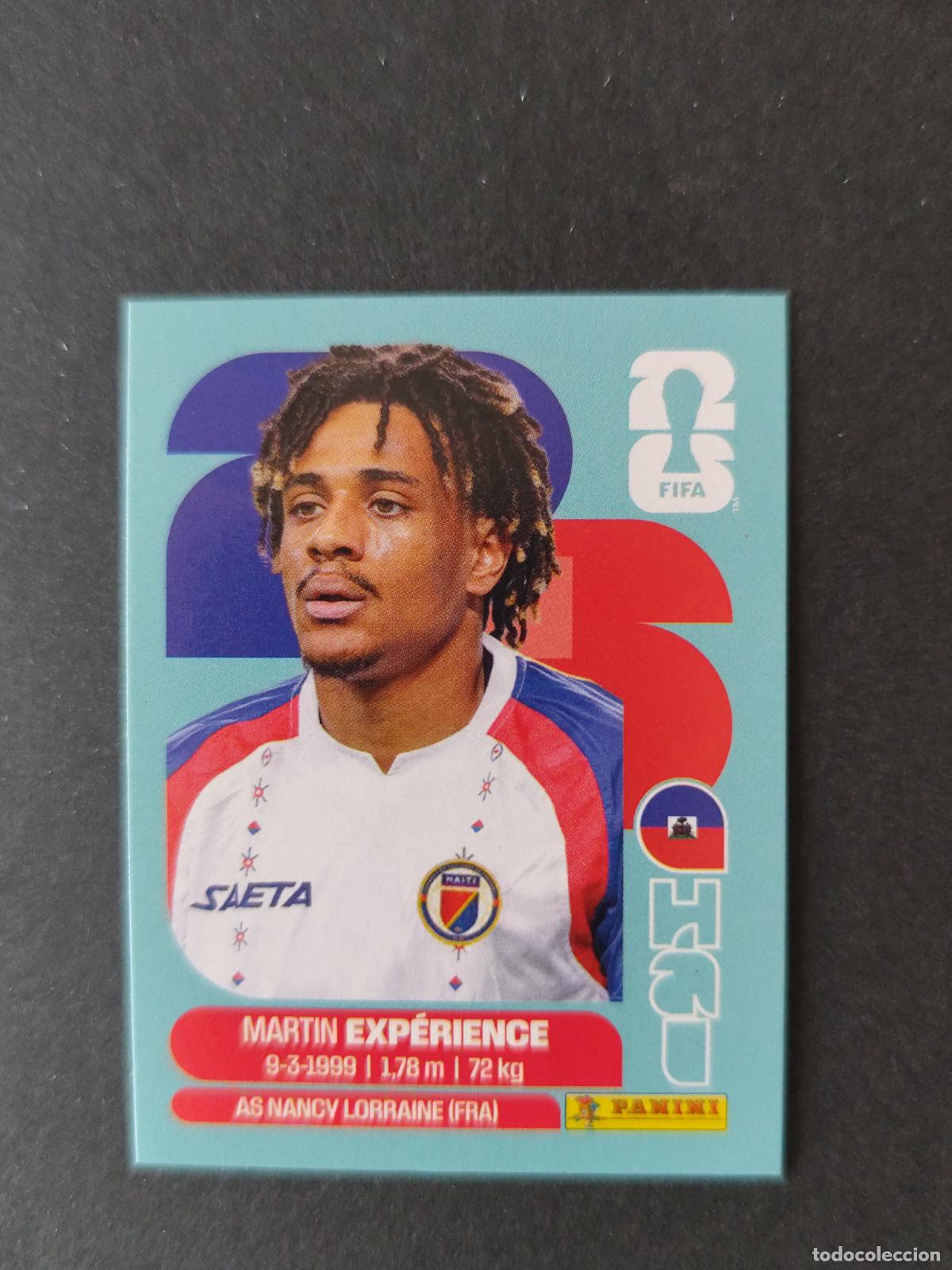 Cartes &agrave; collectionner de Football: HAI4 MARTIN EXP&Eacute;RIENCE 4 HAIT&Iacute; MUNDIAL FIFA WORLD CUP 2026 STICKER PANINI SIN PEGAR