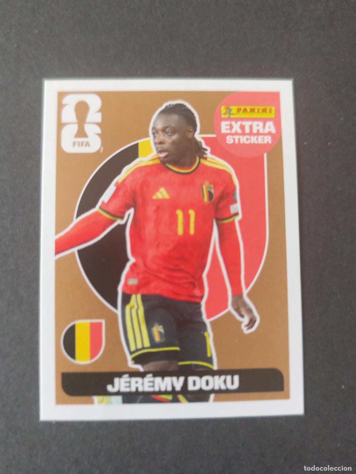 Cromos de F&uacute;tbol: JEREMY DOKU EXTRA B&Eacute;LGICA MUNDIAL FIFA WORLD CUP 2026 STICKER PANINI SIN PEGAR