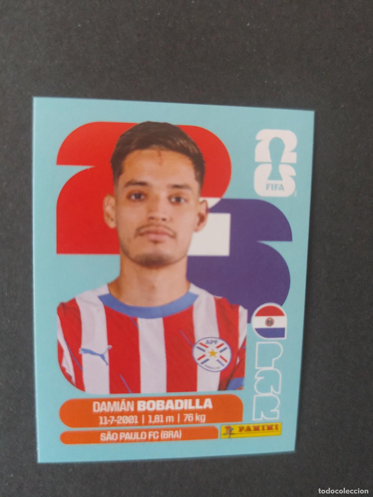 Football Stickers: PAR11 DAMI&Aacute;N BOBADILLA 11 PARAGUAY MUNDIAL FIFA WORLD CUP 2026 STICKER PANINI SIN PEGAR