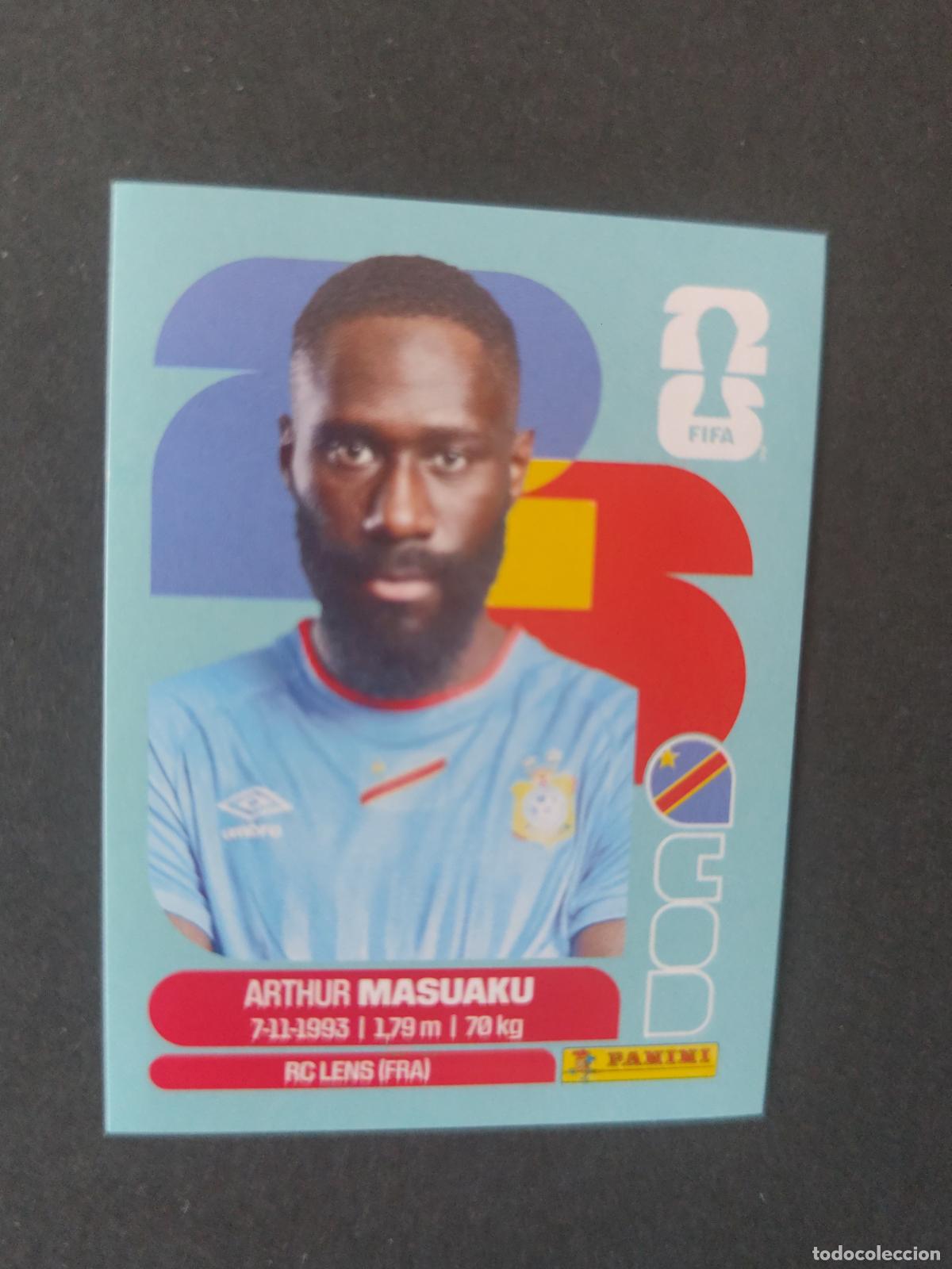 Cartes &agrave; collectionner de Football: COD5 ARTHUR MASUAKU 5 CONGO MUNDIAL FIFA WORLD CUP 2026 STICKER PANINI SIN PEGAR