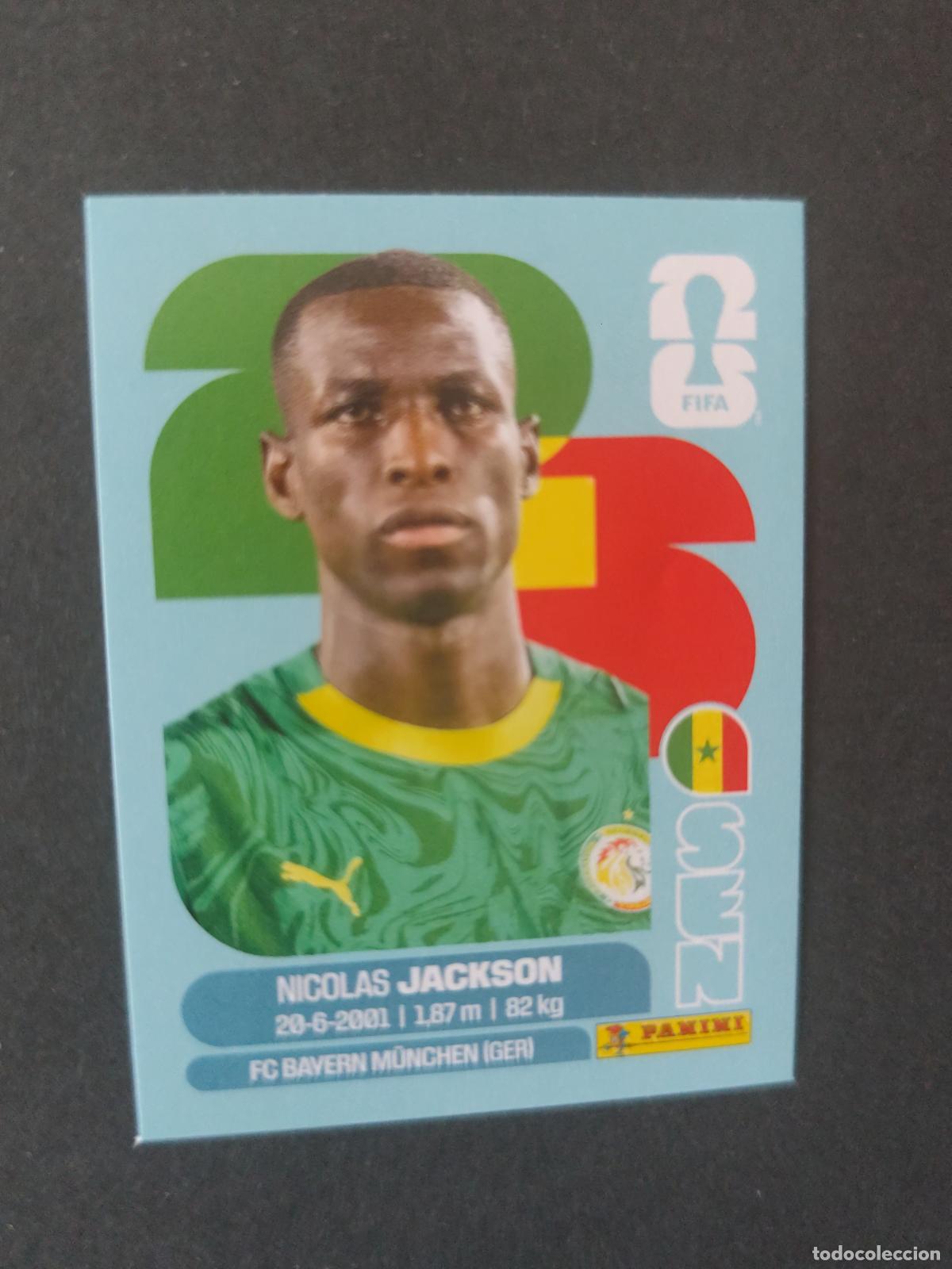 Cartes &agrave; collectionner de Football: SEN19 NICOLAS JACKSON 19 SENEGAL MUNDIAL FIFA WORLD CUP 2026 STICKER PANINI SIN PEGAR