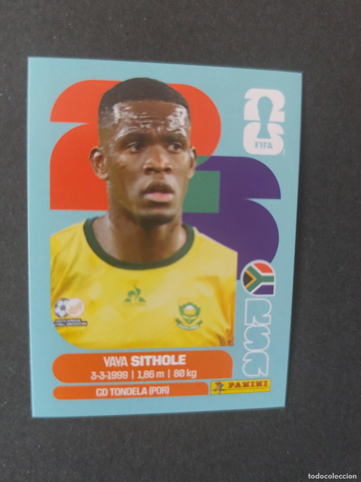 Cartes &agrave; collectionner de Football: RSA15 YAYA SITHOLE 15 SUD&Aacute;FRICA MUNDIAL FIFA WORLD CUP 2026 STICKER PANINI SIN PEGAR