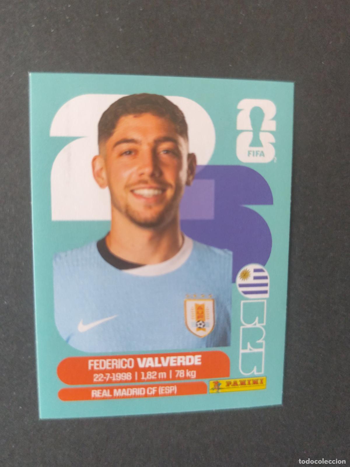 Cartes &agrave; collectionner de Football: URU10 FEDERICO VALVERDE 10 URUGUAY MUNDIAL FIFA WORLD CUP 2026 STICKER PANINI SIN PEGAR