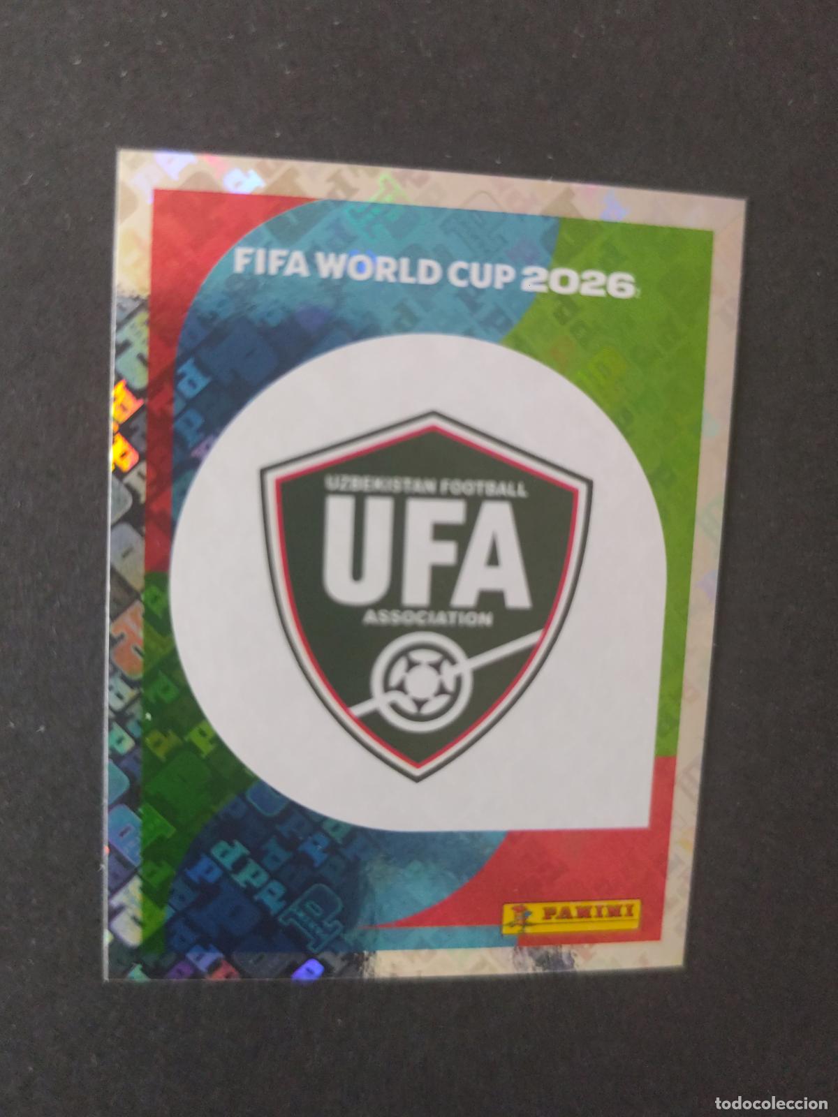 Football Stickers: UZB1 EMBLEM ESCUDO 1 UZBEKIST&Aacute;N MUNDIAL FIFA WORLD CUP 2026 STICKER PANINI SIN PEGAR