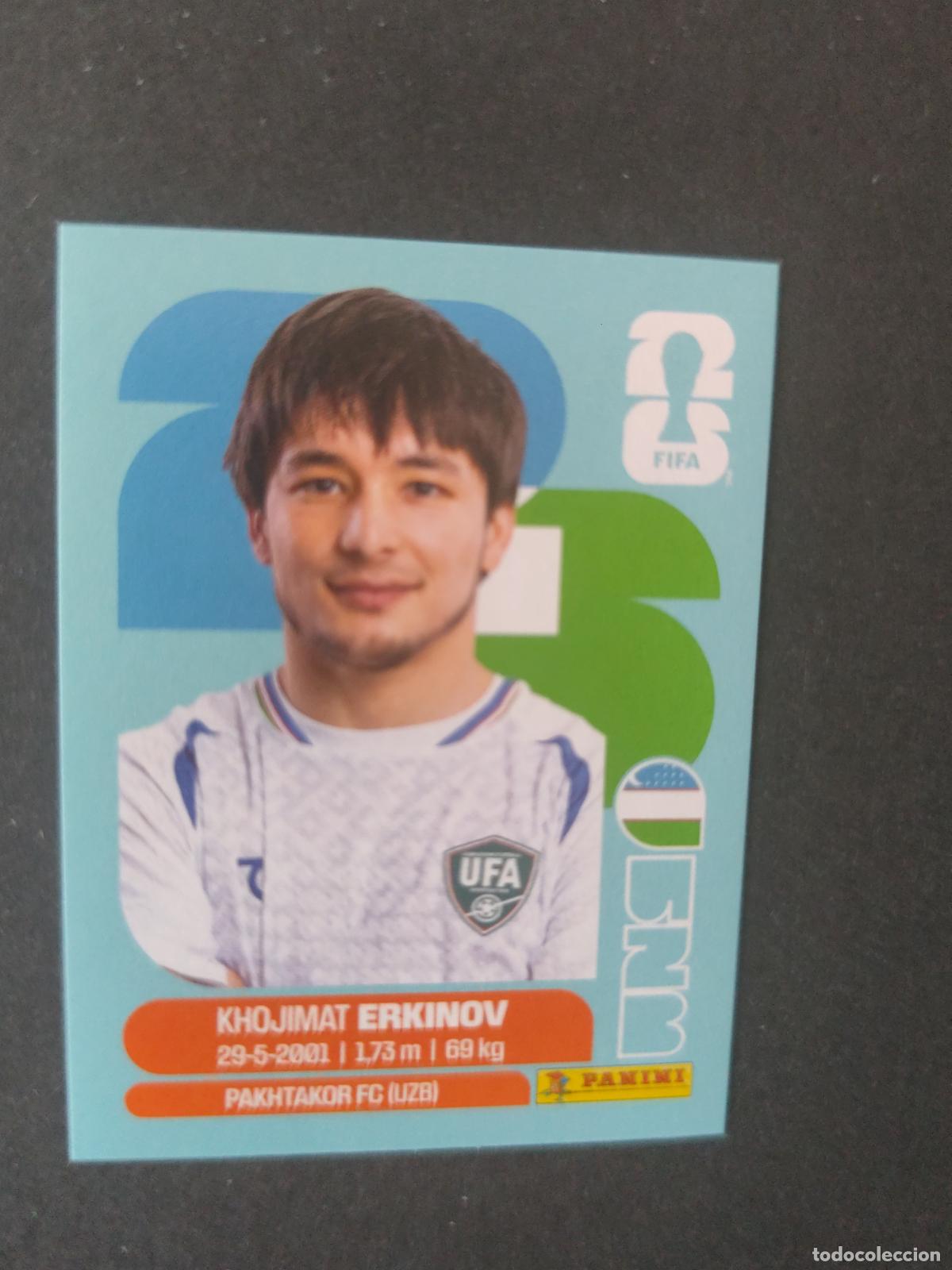 Cartes &agrave; collectionner de Football: UZB15 KHOJIMAT ERKINOV 15 UZBEKIST&Aacute;N MUNDIAL FIFA WORLD CUP 2026 STICKER PANINI SIN PEGAR