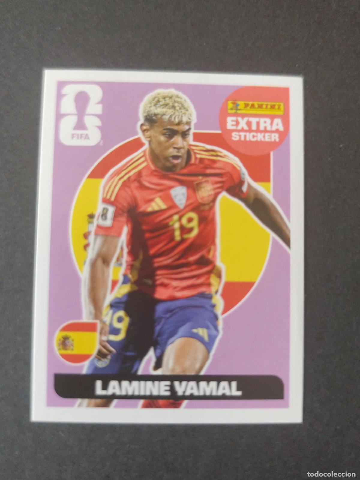 Cromos de F&uacute;tbol: LAMINE YAMAL EXTRA ESPA&Ntilde;A MUNDIAL FIFA WORLD CUP 2026 STICKER PANINI SIN PEGAR