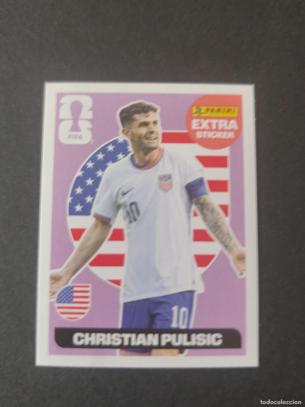 Cromos de F&uacute;tbol: CHRISTIAN PULISIC EXTRA ESTADOS UNIDOS USA MUNDIAL FIFA WORLD CUP 2026 STICKER PANINI SIN PEGAR
