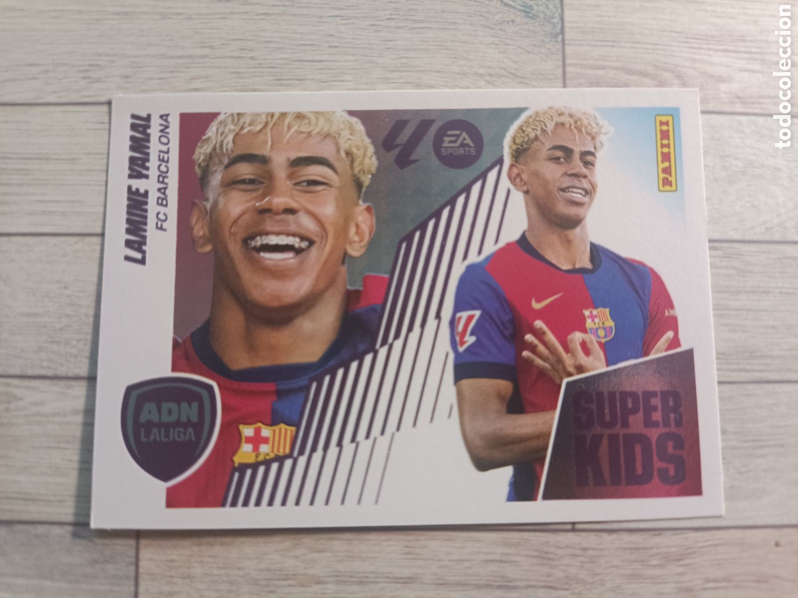 Cromos de F&uacute;tbol: 14 ADN SUPER KIDS LAMINE YAMAL BARCELONA LIGA ESTE 2025 2026 PANINI 25 26 SIN PEGAR