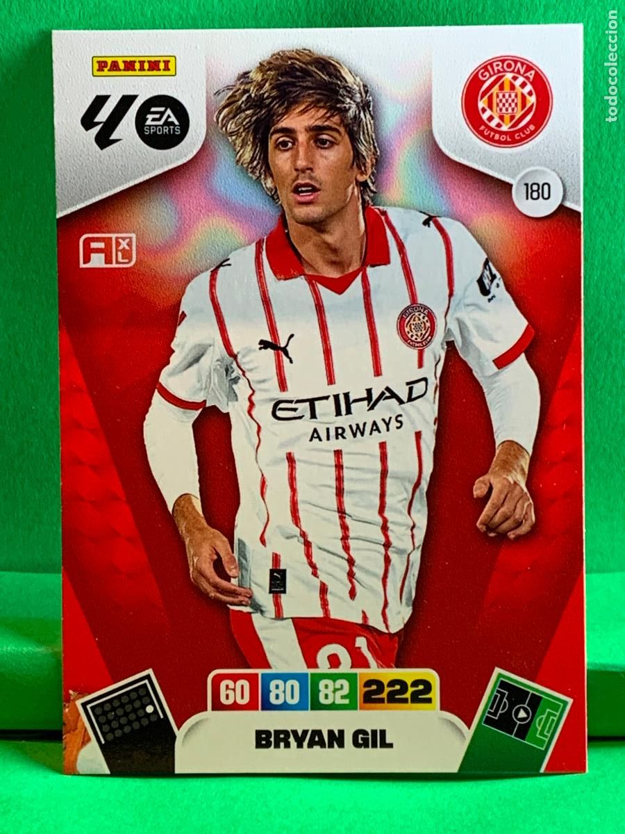 Cromos de F&uacute;tbol: 180 Bryan Gil Girona FC Base card ADRENALYN XL LIGA 2025/2026 25 26 PANINI
