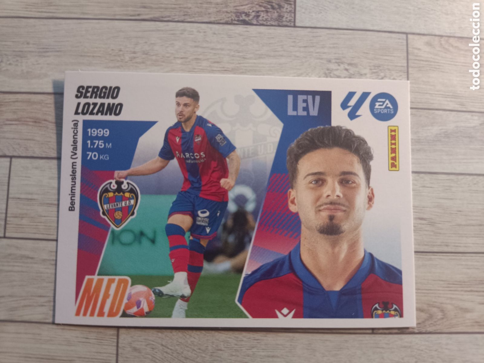 Cromos de F&uacute;tbol: 13 SERGIO LOZANO LEVANTE UD LIGA ESTE 2025 2026 PANINI 25 26 SIN PEGAR