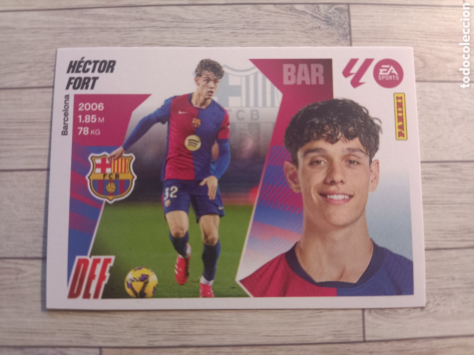Cromos de F&uacute;tbol: 9B HECTOR FORT BARCELONA 9 B LIGA ESTE 2025 2026 PANINI 25 26 SIN PEGAR