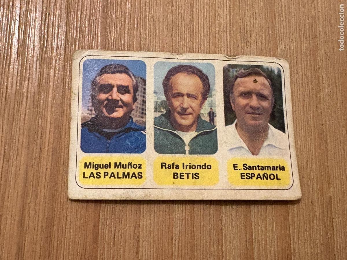Cromos de Futebol: 19. CROMO DESPEGADO PACOSA 2 FUTBOL EN ACCION 77-78 1977-78 Entrenadores Mu&ntilde;oz iriondo Santamaria