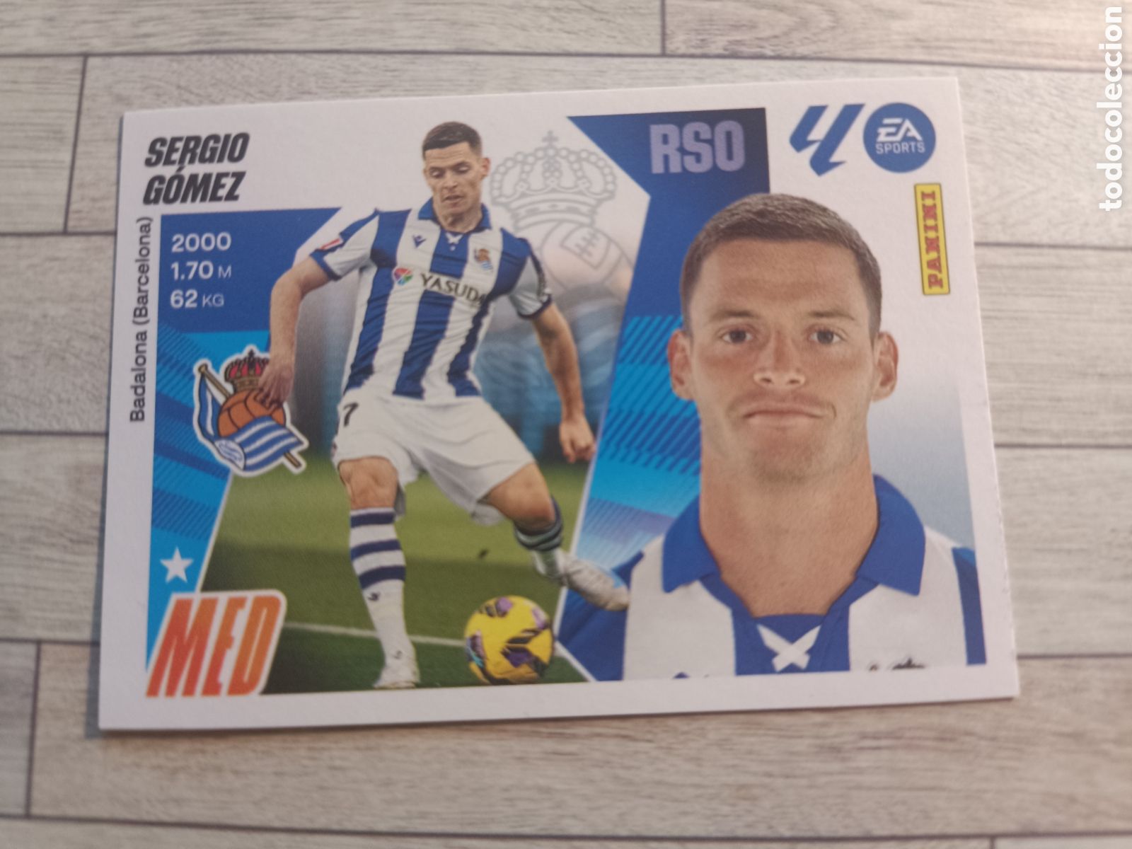 Cromos de F&uacute;tbol: 13 SERGIO GOMEZ REAL SOCIEDAD LIGA ESTE 2025 2026 PANINI 25 26 SIN PEGAR