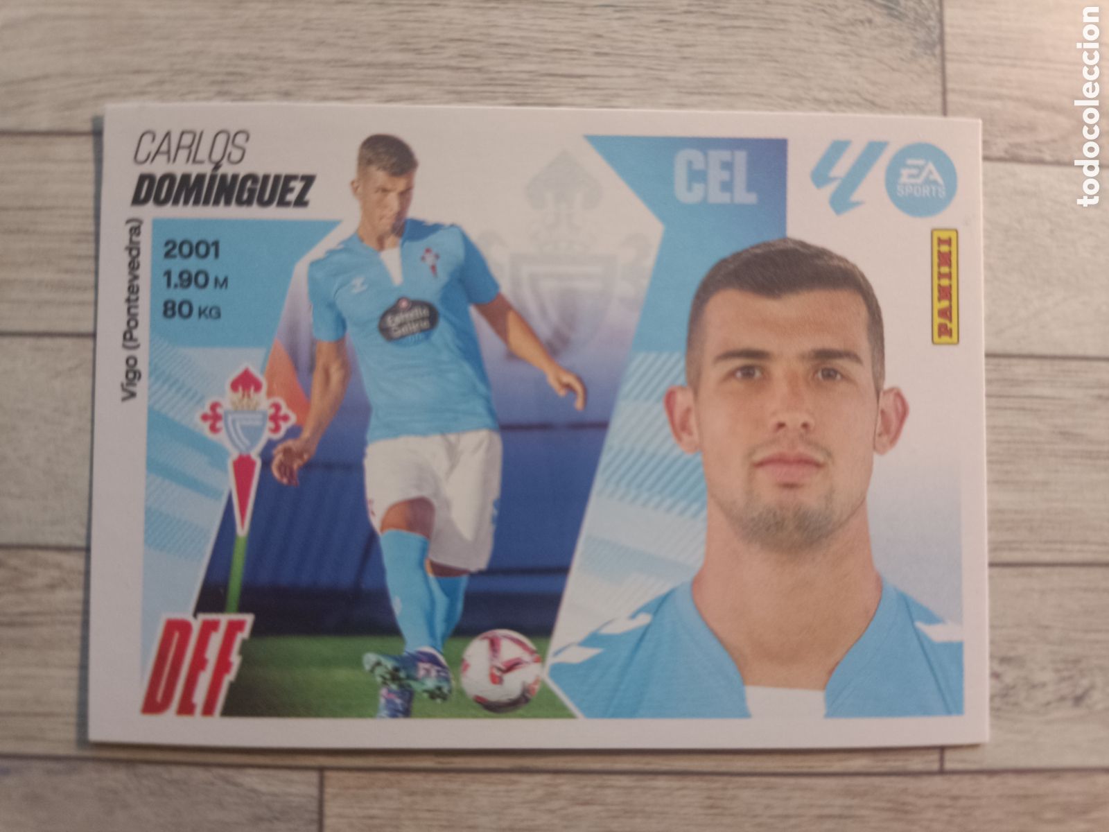 Cromos de F&uacute;tbol: 7A DOMINGUEZ CELTA DE VIGO 7 A LIGA ESTE 2025 2026 PANINI 25 26 SIN PEGAR