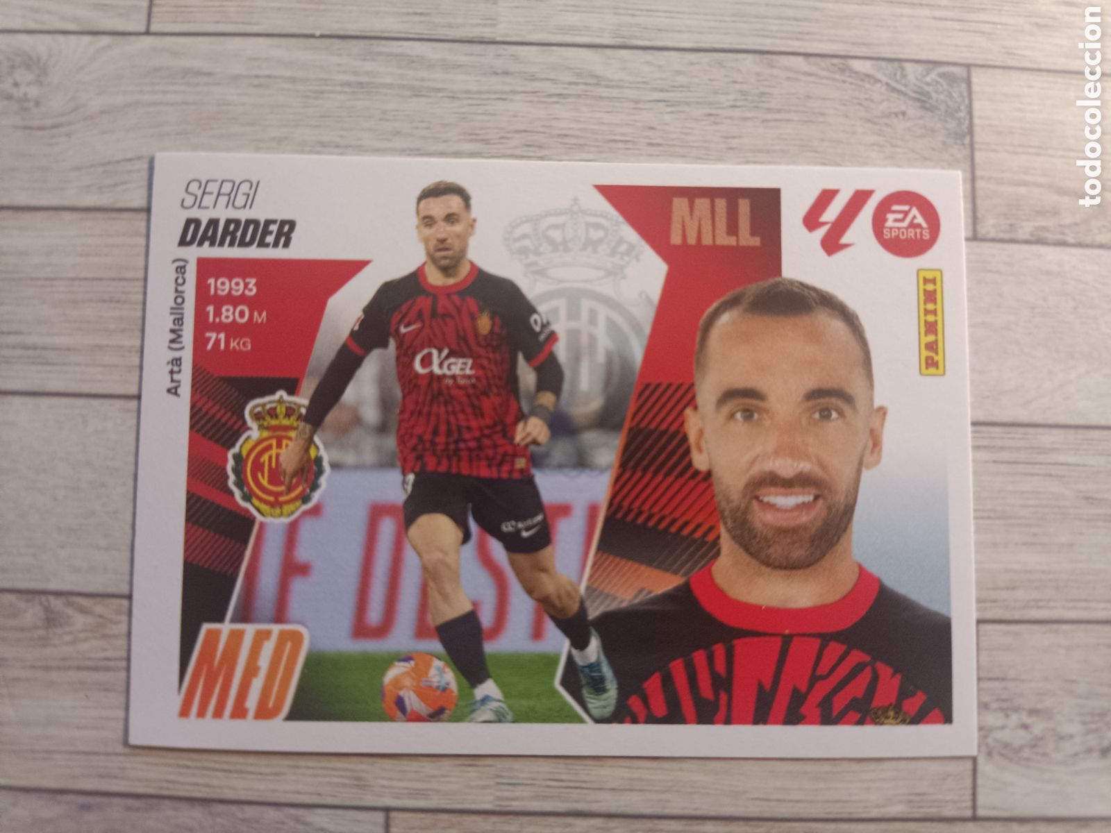 Cromos de F&uacute;tbol: 13 DARDER MALLORCA LIGA ESTE 2025 2026 PANINI 25 26 SIN PEGAR