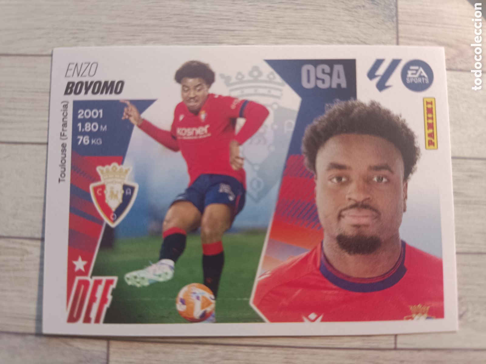 Cromos de F&uacute;tbol: 7 BOYOMO OSASUNA LIGA ESTE 2025 2026 PANINI 25 26 SIN PEGAR