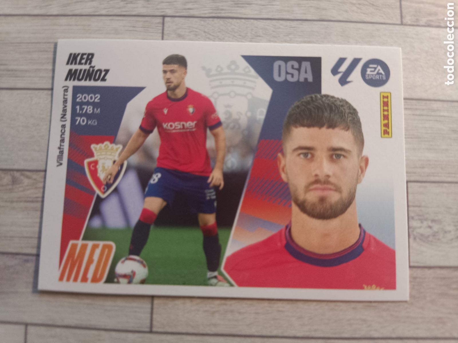 Cromos de F&uacute;tbol: 13 IKER MU&Ntilde;OZ OSASUNA LIGA ESTE 2025 2026 PANINI 25 26 SIN PEGAR
