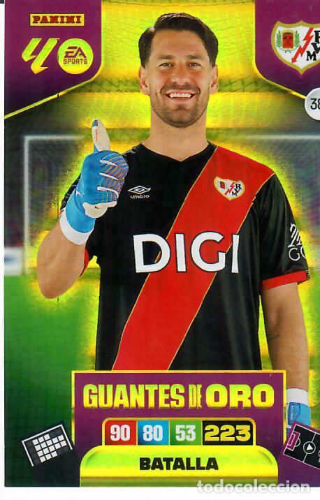 Cromos de F&uacute;tbol: PANINI ADRENALYN - LIGA 2025-26 (25 - 26) - N&ordm; 385 GUANTES DE ORO - BATALLA - RAYO VALLECANO