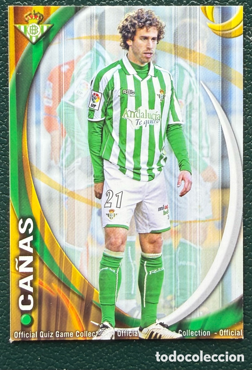 Fu&szlig;ball-Sticker: 1201 CA&Ntilde;AS REAL BETIS FICHAS ALBUM MUNDICROMO 2010 2011 10 11