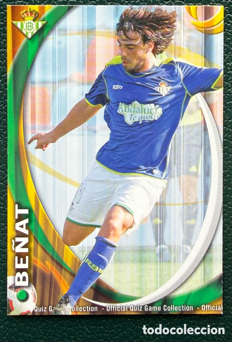 Figurine di Calcio: 1203 BE&Ntilde;AT REAL BETIS FICHAS ALBUM MUNDICROMO 2010 2011 10 11