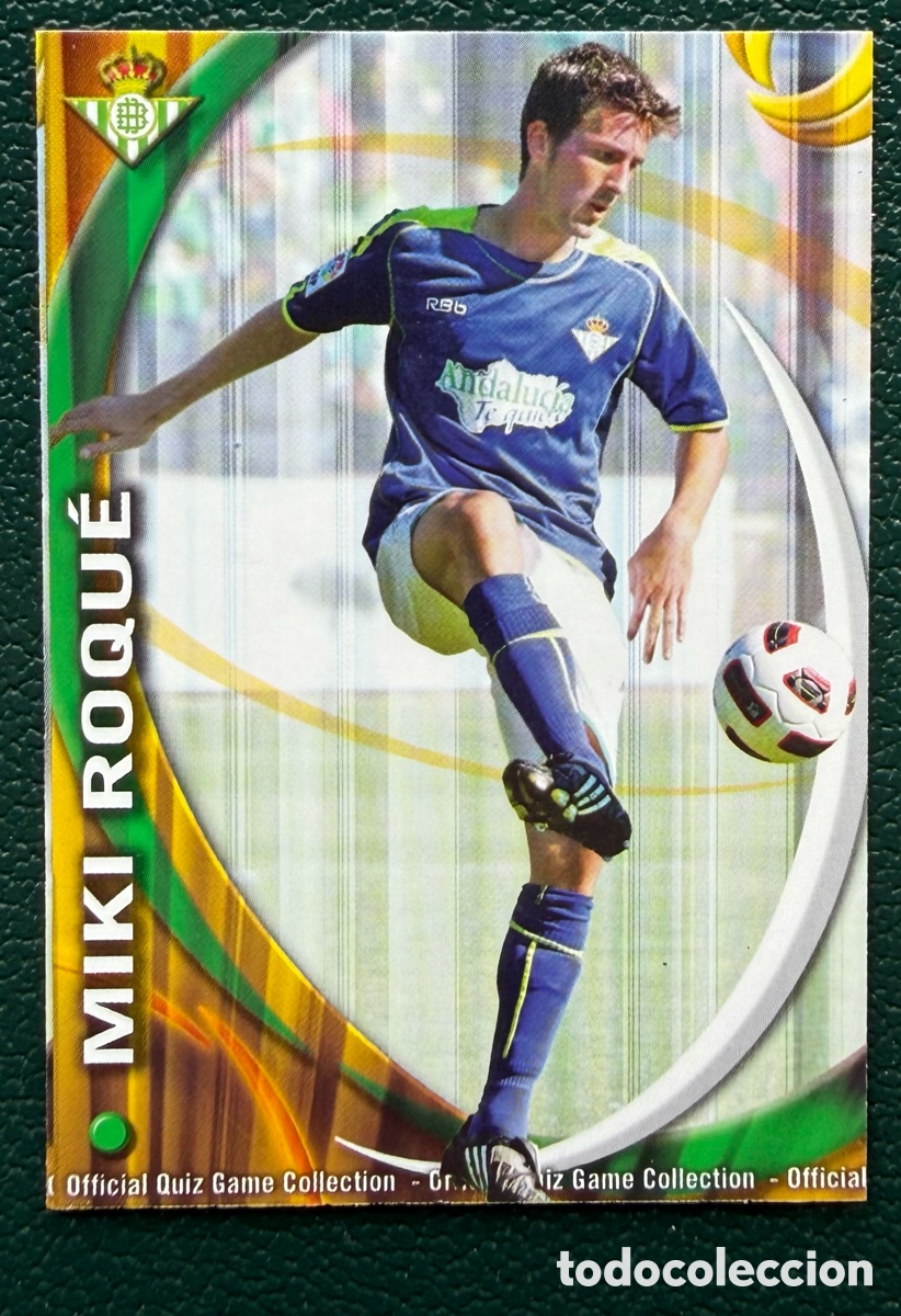 Cromos de F&uacute;tbol: 1204 MIKI ROQUE REAL BETIS FICHAS ALBUM MUNDICROMO 2010 2011 10 11