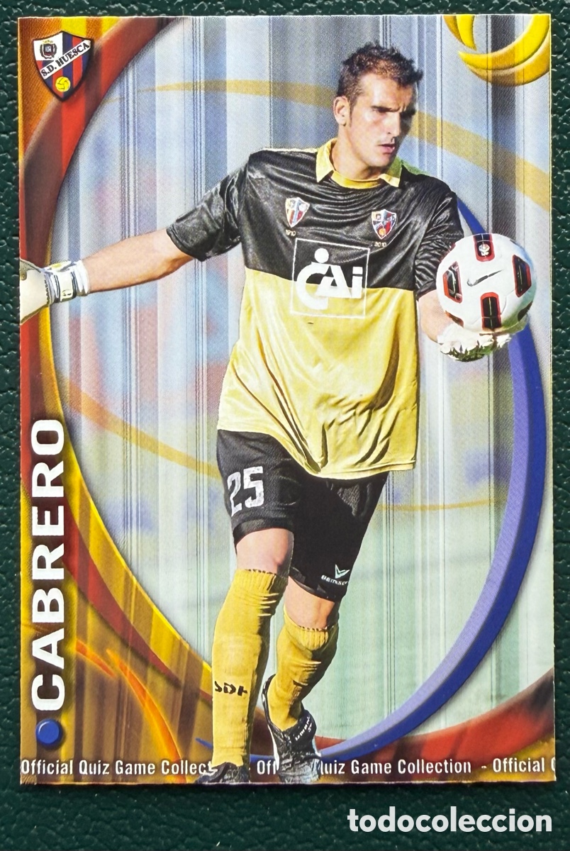 Cromos de Futebol: 1223 CABRERO SD HUESCA FICHAS ALBUM MUNDICROMO 2010 2011 10 11