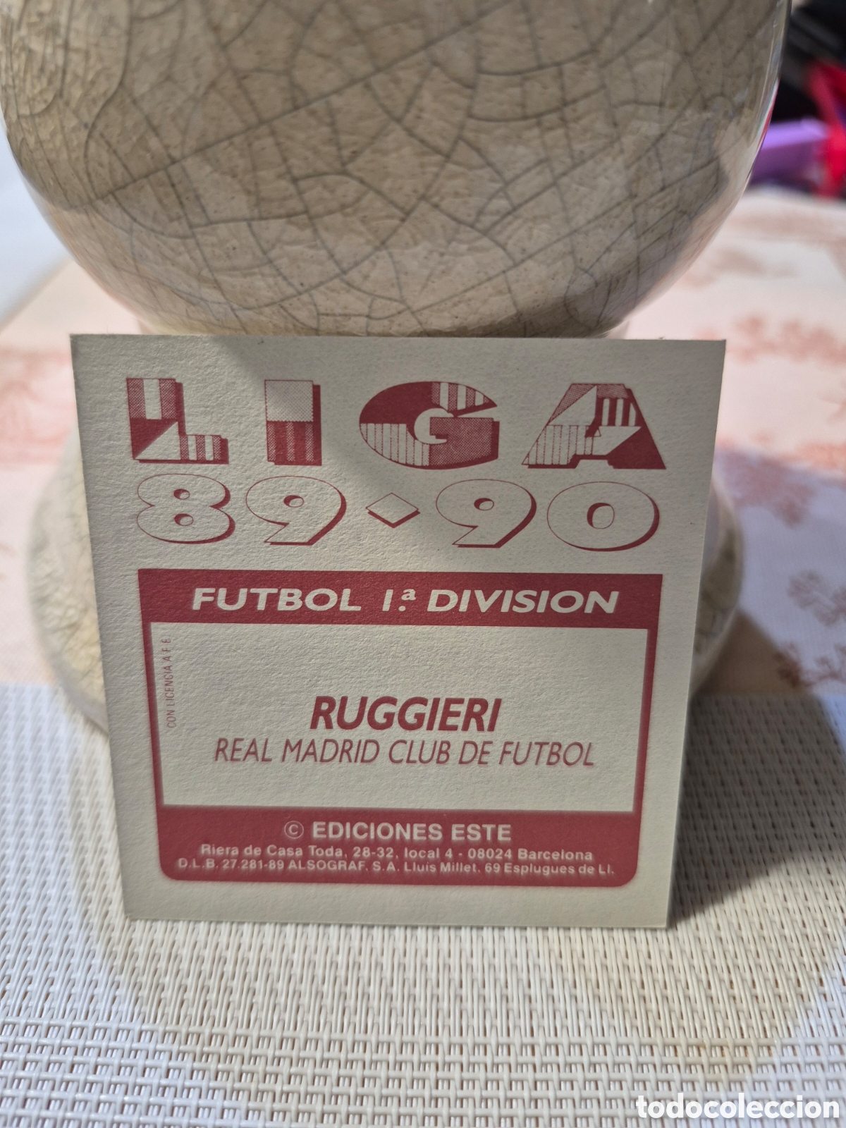 Cromos de F&uacute;tbol: RUGGIERI REAL MADRID C.F