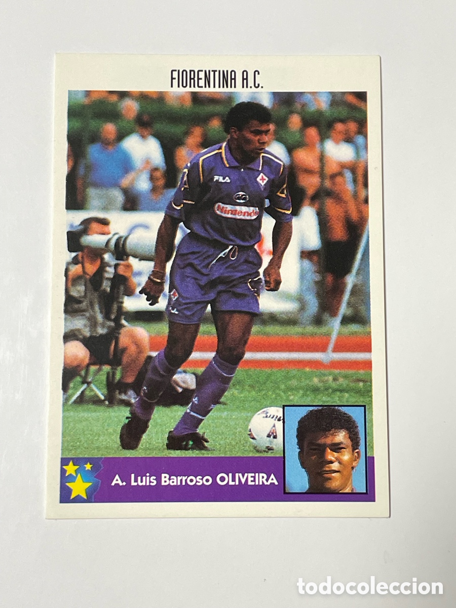 Cromos de F&uacute;tbol: Luis Oliveira Fiorentina Panini Los mejores equipos de Europa 1997/98 #274