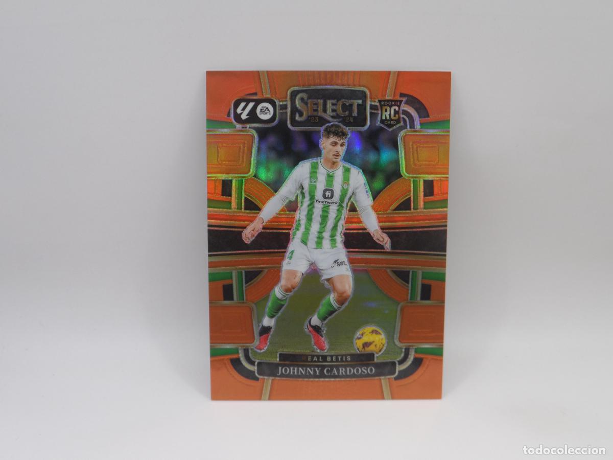Cromos de F&uacute;tbol: 63 JOHNNY CARDOSO NUMERADA /49 ORANGE BETIS PANINI SELECT 2023 2024 23 24 ROOKIE
