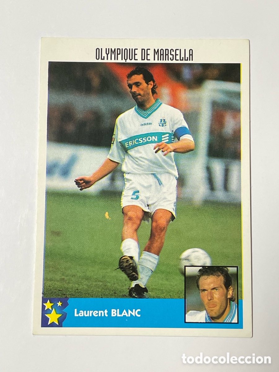 Cromos de F&uacute;tbol: Laurent Blanc Olympique de Marsella Panini Los mejores equipos de Europa 1997/98 #279