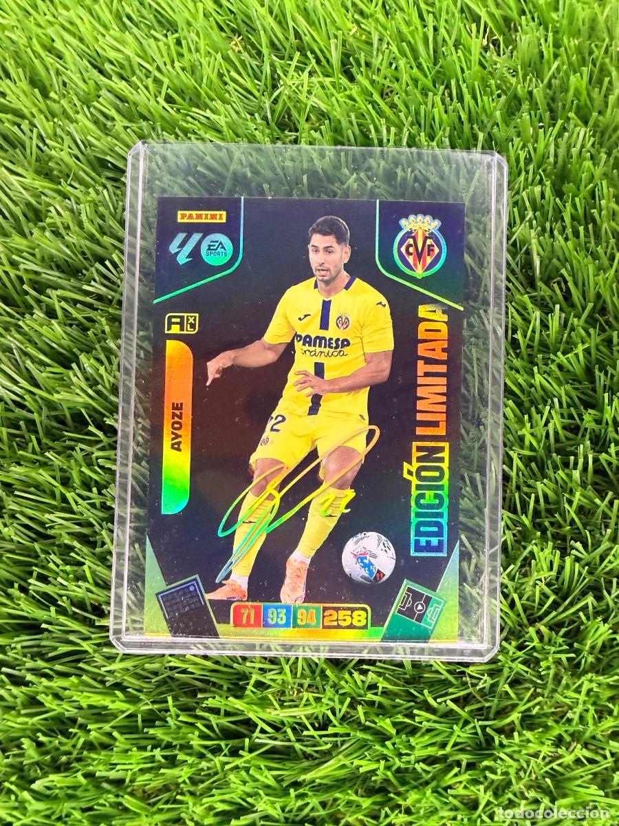 Cromos de F&uacute;tbol: Ayoze Edici&oacute;n Limitada Firmada Villarreal CF Adrenalyn XL 25 26