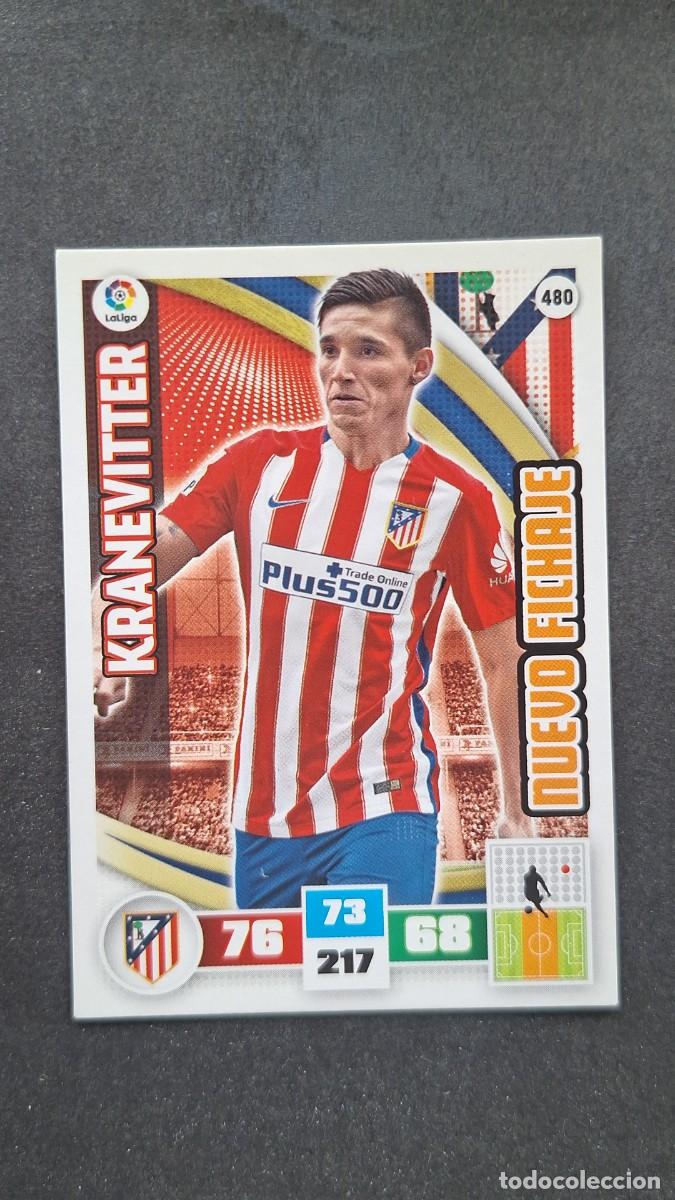 Cromos de F&uacute;tbol: L1 KRANEVITTER ATLETICO DE MADRID 480 NUEVO FICHAJE PANINI ADRENALYN XL LIGA 2015/16 15 16